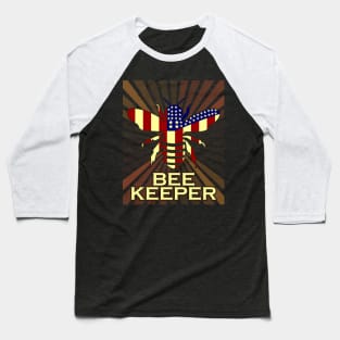 American Beekeeper Funny Beekeeping Gift Baseball T-Shirt